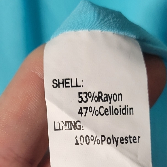 DO+BE light blue swing style deep V waist ties small flowy fit open back dress - Picture 8 of 8